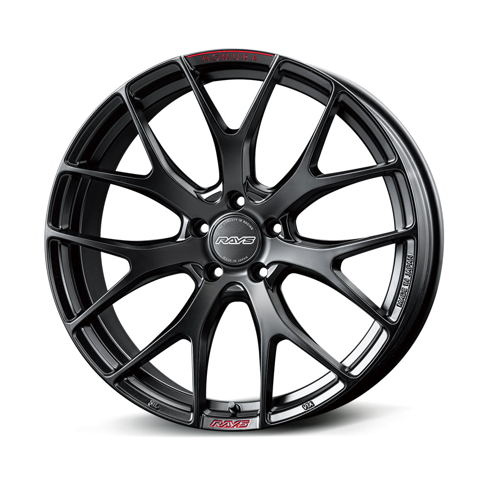 RAYS HOMURA 2X7FT SPORT EDITION 18X7.5J +38 5X112 SEMI-GLOSS BLACK RAP (RED CLEAR) (B7J) 27338753820B7J