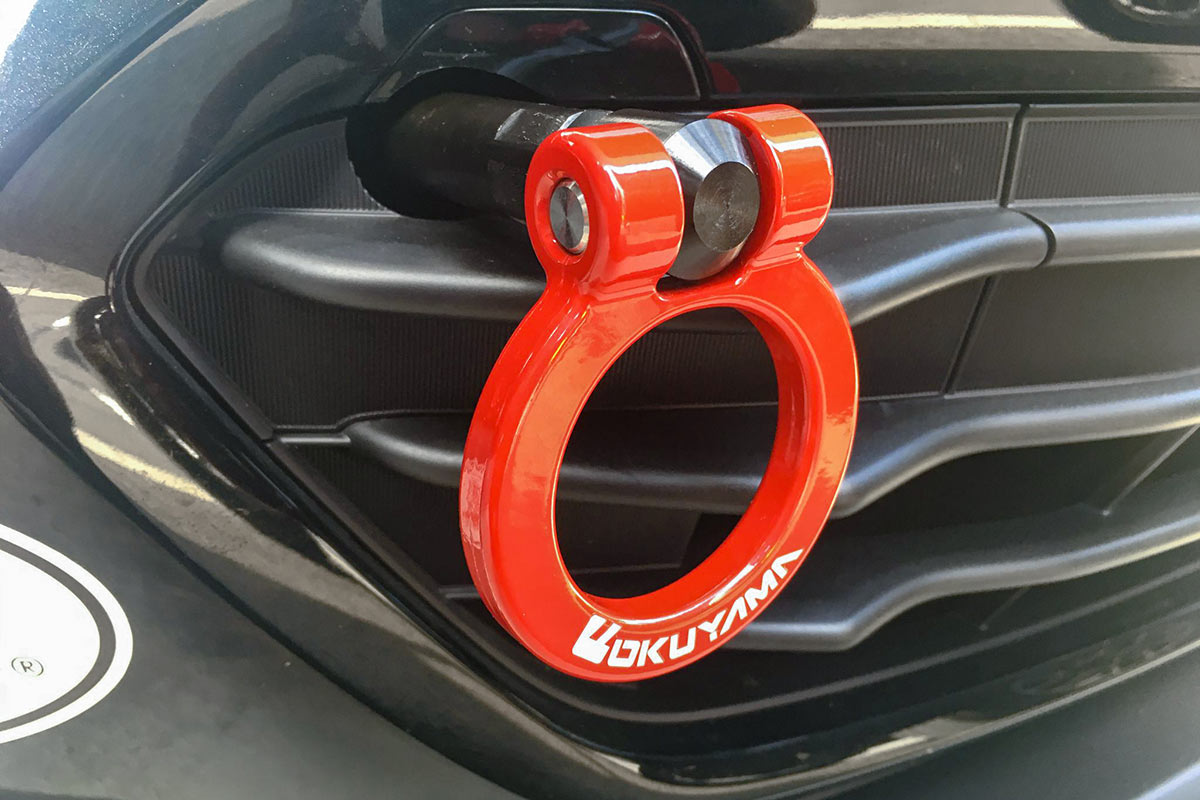 OKUYAMA FLIP-UP TOWING HOOK FRONT SILVER FOR SUBARU BRZ ZD8  301-111-2