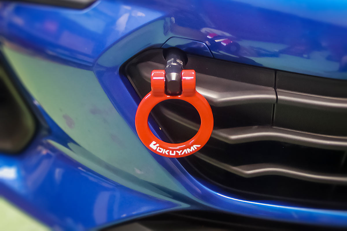 OKUYAMA FLIP-UP TOWING HOOK FRONT SILVER FOR SUBARU BRZ ZD8  301-111-2