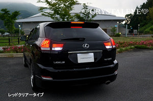 CRYSTAL EYE LEXUS STYLE FIBER LED TAIL LAMP V3 FLOWING TURN SIGNAL BLACK (BK) FOR TOYOTA HARRIER 30  S205-BK