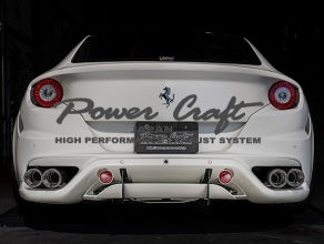 POWER CRAFT HYBRID EXHAUST MUFFLER SYSTEM TITAN TAIL WITH X TUBE FOR FERRARI FF P-FE860102-SE - Black Hawk Japan