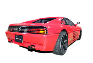 KREISSIEG F1 SOUND VALVETRONIC EXHAUST SYSTEM SUPER HOWLING VER. TITANIUM FLOATING CURL TAIL SANDBLASTED KSG LOGO MARK FOR FERRARI 348 GTS FERRARI GTB FERRARI 348 SPIDER F348-08-TITANIUM-GTS-GTB-SPIDER