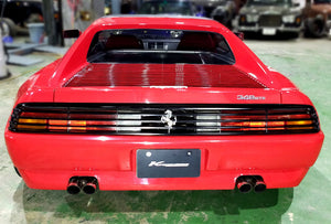 KREISSIEG F1 SOUND EXHAUST SYSTEM WONDERWOLF VER. TITANIUM FLOATING CURL TAIL SANDBLASTED KSG LOGO MARK FOR FERRARI 348 TS FERRARI 348 TB F348-11-TITANIUM-TS-TB