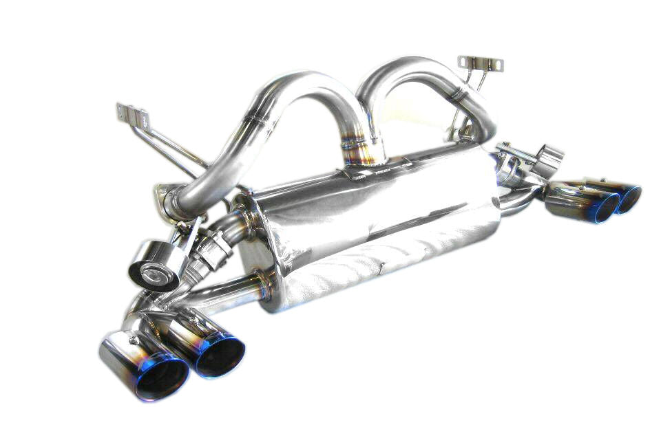 KREISSIEG F1 SOUND VALVETRONIC EXHAUST SYSTEM SUPER HOWLING VER. TITANIUM FLOATING CURL TAIL SANDBLASTED KSG LOGO MARK FOR FERRARI 348 GTS FERRARI GTB FERRARI 348 SPIDER F348-08-TITANIUM-GTS-GTB-SPIDER