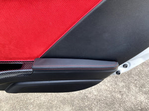 BACK YARD SPECIAL ARMREST DOOR 2 PC SET BLACK RED STITCH FOR HONDA S660 JW5 BACK-YARD-SPECIAL-00008