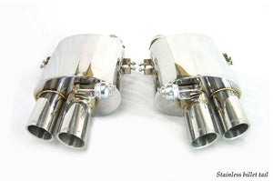 KREISSIEG CAT-BACK F1 SOUND VALVETRONIC EXHAUST SYSTEM STAINLESS STEEL FLOATING CURL TAIL SANDBLASTED KSG LOGO MARK FOR FERRARI 550 MARANELLO F550-01-STAINLESS-MARANELLO