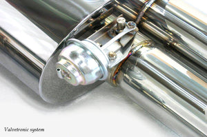 KREISSIEG F1 SOUND VALVETRONIC EXHAUST SYSTEM STAINLESS STEEL BILLET FLOATING CURL TAIL SANDBLASTED KSG LOGO MARK FOR FERRARI F575M  F575-01-STAINLESSBILLET