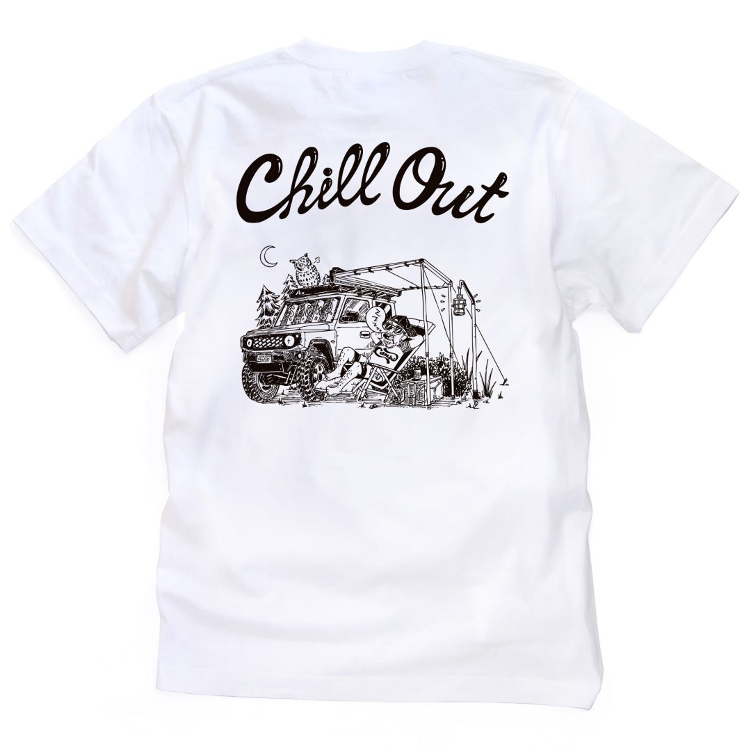 SHOWA GARAGE CAMPS COLLABORATION T-SHIRT: CHILL OUT LARGE O00700-L