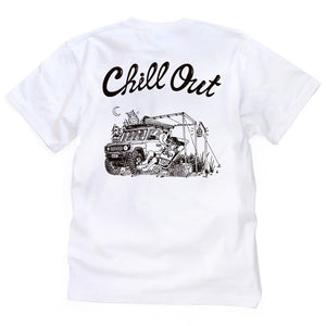 SHOWA GARAGE CAMPS COLLABORATION T-SHIRT: CHILL OUT LARGE O00702