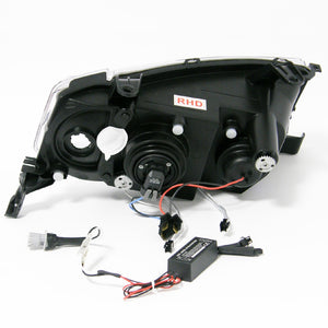 CRYSTAL EYE CCFL SQUID RING PROJECTOR HEADLIGHTS, AMBER REFLECTOR, CHROME TYPE FOR TOYOTA BB NCP30  S359CR