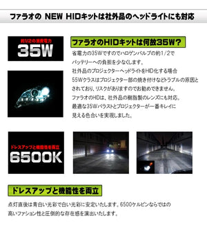 CRYSTAL EYE PHARAOH NEW HID KIT H11 6500 KELVIN WITH BUILT-IN BULB FAILURE WARNING CANCELLER FOR  C013HI