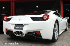 KREISSIEG F1 SOUND VALVETRONIC EXHAUST SYSTEM STAINLESS STEEL FLOATING CURL TAIL SANDBLASTED KSG LOGO MARK FOR FERRARI 458 ITALIA FERRARI 458 SPIDER F458-01-STAINLESS-ITALIA-SPIDER