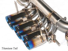 KREISSIEG F1 SOUND VALVETRONIC EXHAUST SYSTEM TITANIUM FLOATING CURL TAIL SANDBLASTED KSG LOGO MARK FOR FERRARI 458 ITALIA FERRARI 458 SPIDER F458-01-TITANIUM-ITALIA-SPIDER