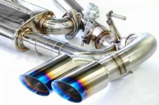 KREISSIEG CAT-BACK F1 SOUND VALVETRONIC EXHAUST SYSTEM TITANIUM FLOATING CURL TAIL SANDBLASTED KSG LOGO MARK S MODEL FOR PORSCHE 957 CAYENNE S  PCAYTE-01-TITANIUM-S