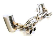 KREISSIEG FIRST CAT-BACK F1 SOUND VALVETRONIC EXHAUST SYSTEM STAINLESS STEEL FLOATING CURL TAIL SANDBLASTED KSG LOGO MARK FOR PORSCHE 991 CARRERA 4S  991CS-01-STAINLESS-4S