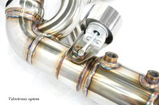 KREISSIEG HEADER BACK F1 SOUND VALVETRONIC EXHAUST SYSTEM STAINLESS STEEL FLOATING CURL TAIL SANDBLASTED KSG LOGO MARK DFI 7SP PDK FOR PORSCHE 997 TURBO DFI 7SPEED PDK TRANSMISSION P997T-01-STAINLESS-DFI7SPPDK