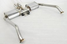 KREISSIEG FIRST CAT-BACK F1 SOUND EXHAUST SYSTEM WONDERWOLF VER. STAINLESS STEEL BILLET FLOATING CURL TAIL SANDBLASTED KSG LOGO MARK 6SP LATE MODEL FOR PORSCHE 987 BOXSTER KOUKI  P987BL-06-STAINLESSBILLET-6SP