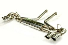 KREISSIEG CAT-BACK F1 SOUND EXHAUST SYSTEM WONDERWOLF VER. STAINLESS STEEL BILLET FLOATING CURL TAIL SANDBLASTED KSG LOGO MARK TURBO MODEL FOR PORSCHE 957 CAYENNE TURBO  PCAYT-06-STAINLESSBILLET-TURBO