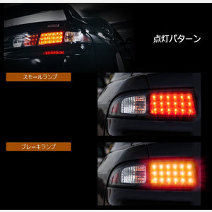 78WORKS CUSTOM-MADE LIMITED EDITION LED TAIL LAMPS IN ALL CLEAR BLACK BASE FOR NISSAN S14 CS14 SILVIA S409CLVCCL 3-PIECE SET