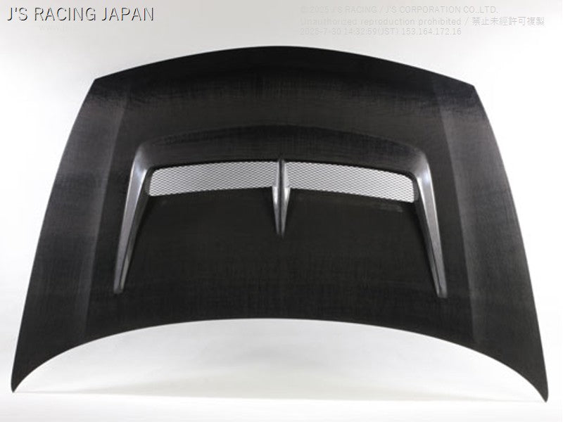 J'S RACING AERO BONNET TYPE-S CARBON FRP FOR HONDA CIVIC FD2 K20A ABS-D2-C