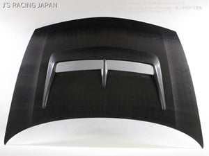J'S RACING AERO BONNET TYPE-S FULL CARBON FOR HONDA CIVIC FD2 K20A ABS-D2-CC