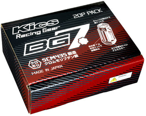 KYO-EI KICS BG7 NUT 20P ATTACHED CAP M12XP1.5 GLORIOUSE BLACK BG7F01