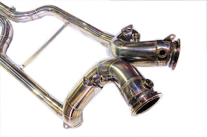 KREISSIEG EXHAUST MANIFOLD BACK F1 SOUND VALVETRONIC EXHAUST SYSTEM TITANIUM FLOATING CURL TAIL SANDBLASTED KSG LOGO MARK FOR BMW F13 COUPE M6 BMF12-01-TITANIUM-F13