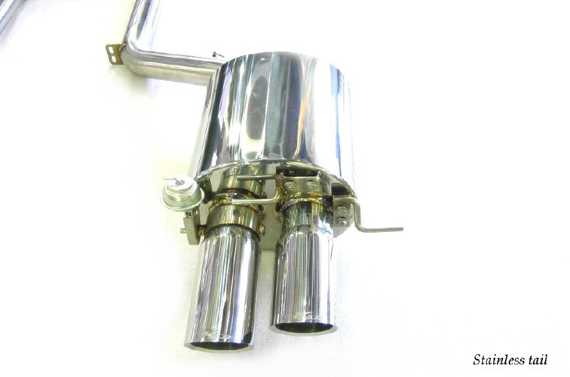 KREISSIEG FIRST CAT-BACK F1 SOUND VALVETRONIC EXHAUST SYSTEM STAINLESS STEEL FLOATING CURL TAIL SANDBLASTED KSG LOGO MARK FOR BMW E64 CABRIOLET M6 BME63-01-STAINLESS-E64