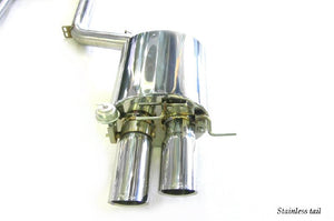 KREISSIEG FIRST CAT-BACK F1 SOUND VALVETRONIC EXHAUST SYSTEM STAINLESS STEEL FLOATING CURL TAIL SANDBLASTED KSG LOGO MARK FOR BMW E64 CABRIOLET M6 BME63-01-STAINLESS-E64