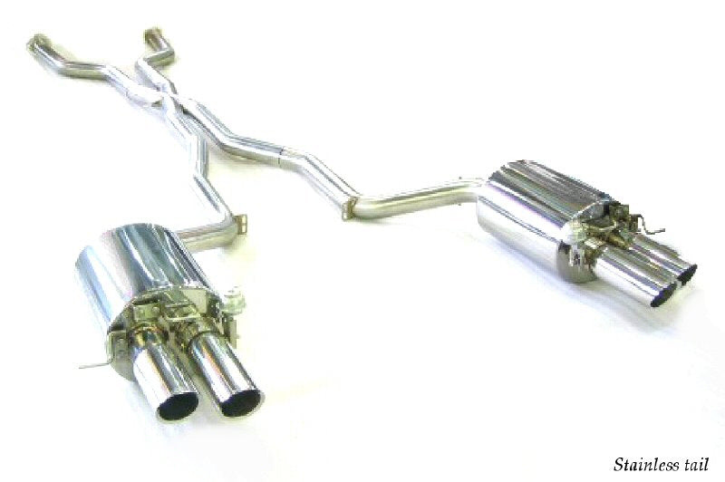 KREISSIEG FIRST CAT-BACK F1 SOUND VALVETRONIC EXHAUST SYSTEM STAINLESS STEEL FLOATING CURL TAIL SANDBLASTED KSG LOGO MARK FOR BMW E63 COUPE M6 BME63-01-STAINLESS-E63