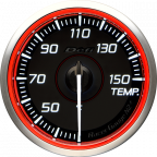 DEFI RACER GAUGE N2 PLUS THERMOMETER 30~150°C 60MM RED DF19702 - Black Hawk Japan
