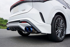 EXART ONE MUFFLER SPORTS SOUND GRAPHITE METALLIC OVAL TAIL (110MM X 70MM 4 PIECES) EXHAUST EXHAUST FOR LEXUS RX500H 5AA-TALH17 T24A-FTS EA02-LX111-FG-F-SPORT-STANDARD-BUMPER-&-REAR-BUMPER-SPOILER-SPORTY-AERO-PACKAGE