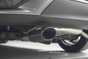 EXART ONE MUFFLER CARBON FIBER OVAL TAILPIPE (120MM X 85MM 2 PIECES) EXHAUST EXHAUST FOR TOYOTA COROLLA CROSS 6AA-ZVG11 HYBRID 2ZR-FXE 2ZR-1NM-1MM EA02-TY115-C
