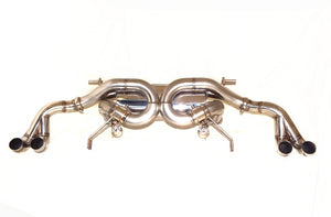 KREISSIEG CAT-BACK F1 SOUND VALVETRONIC EXHAUST SYSTEM TITANIUM FLOATING CURL TAIL SANDBLASTED KSG LOGO MARK FOR LAMBORGHINI HURACAN LP580-2 LAH580-01-TITANIUM