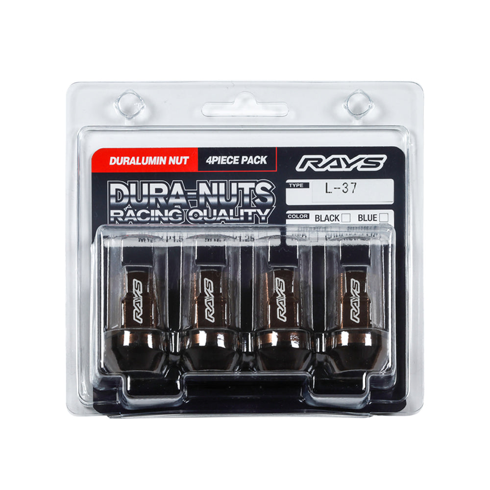RAYS DURA-NUT 4PC L37 6H M12X1.25 BK RED 740200001231BK