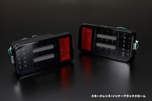 REVIER REIZ TAIL LAMP VER.1 & LED BACK LAMP SET SMOKE INNER BLACK PLATING FOR SUZUKI DA16T CARRY TRUCK SUPER CARRY DA63T DA65T LTL-SZ10-CJM-V1-LTL-SZ12-SC-DA63T