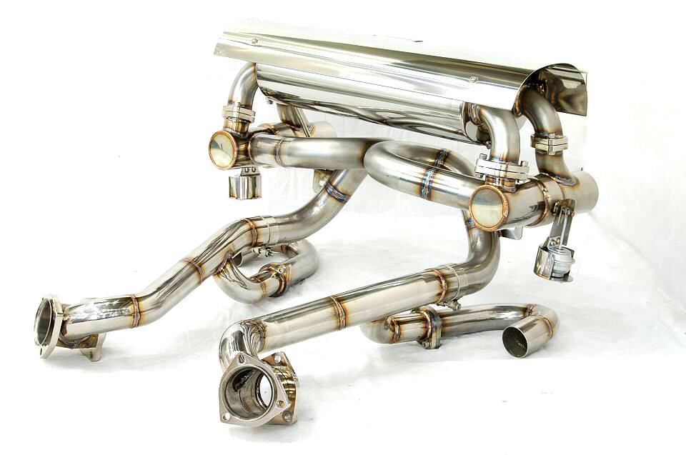 KREISSIEG F1 SOUND VALVETRONIC EXHAUST SYSTEM STAINLESS STEEL FLOATING CURL TAIL SANDBLASTED KSG LOGO MARK FOR FERRARI 430 SCUDERIA FERRARI SPIDER 16M F430-07-STAINLESS-SCUDERIA-SPEDER16M