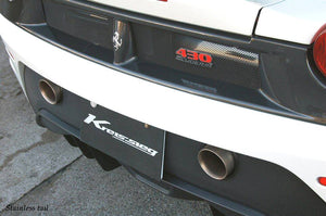 KREISSIEG F1 SOUND VALVETRONIC EXHAUST SYSTEM STAINLESS STEEL FLOATING CURL TAIL SANDBLASTED KSG LOGO MARK FOR FERRARI 430 SCUDERIA FERRARI SPIDER 16M F430-07-STAINLESS-SCUDERIA-SPEDER16M