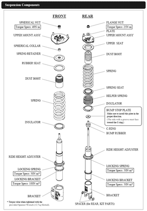 HKS HIPERMAX SERIES OPTION PARTS INVERTED RUBBER UPPER BEARING 2 PCS SET FOR  82004-AK024