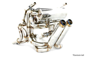 KREISSIEG F1 SOUND VALVETRONIC EXHAUST SYSTEM TITANIUM TAIL SANDBLASTED KSG LOGO MARK WITH BUMPER FOR LAMBORGHINI DIABLO 5.0 VT SV ROADSTER LAD-04-TITANIUM-WITHBUMPER