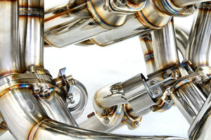 KREISSIEG F1 SOUND VALVETRONIC EXHAUST SYSTEM STAINLESS STEEL TAIL SANDBLASTED KSG LOGO MARK WITH BUMPER FOR LAMBORGHINI DIABLO 5.0 VT SV ROADSTER LAD-04-STAINLESS-WITHBUMPER