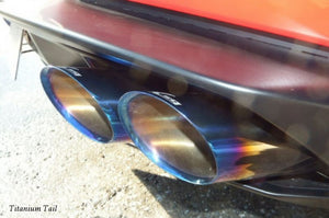 KREISSIEG CAT-BACK F1 SOUND VALVETRONIC EXHAUST SYSTEM TITANIUM FLOATING CURL TAIL SANDBLASTED KSG LOGO MARK FOR LAMBORGHINI HURACAN LP610-4 LAH-01-TITANIUM