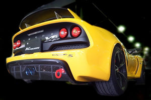 KREISSIEG CAT-BACK F1 SOUND VALVETRONIC EXHAUST SYSTEM TITANIUM FLOATING CURL TAIL SANDBLASTED KSG LOGO MARK IPS 6 SPEED AUTOMATIC FOR LOTUS EXIGE S V6 SUPERCHARGER LTEXS-01-TITANIUM-IPS-6AT