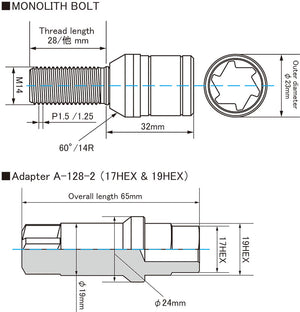 KYO-EI KICS MONOLITH BOLT 20 PCS SET FOR  MNB8028K