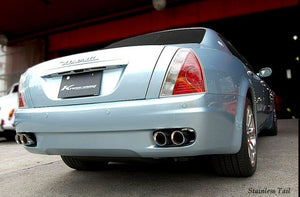 KREISSIEG CAT-BACK F1 SOUND VALVETRONIC EXHAUST SYSTEM STAINLESS STEEL FLOATING CURL TAIL SANDBLASTED KSG LOGO MARK MUFFLER TYPE-1 MISSION DUO SELECT WITHOUT VARIABLE FUCTION FOR MASERATI QUATTROPORTE YEAR ~2007 MQP-06-STAINLESS-TYPE1-DUOSELECT-NA