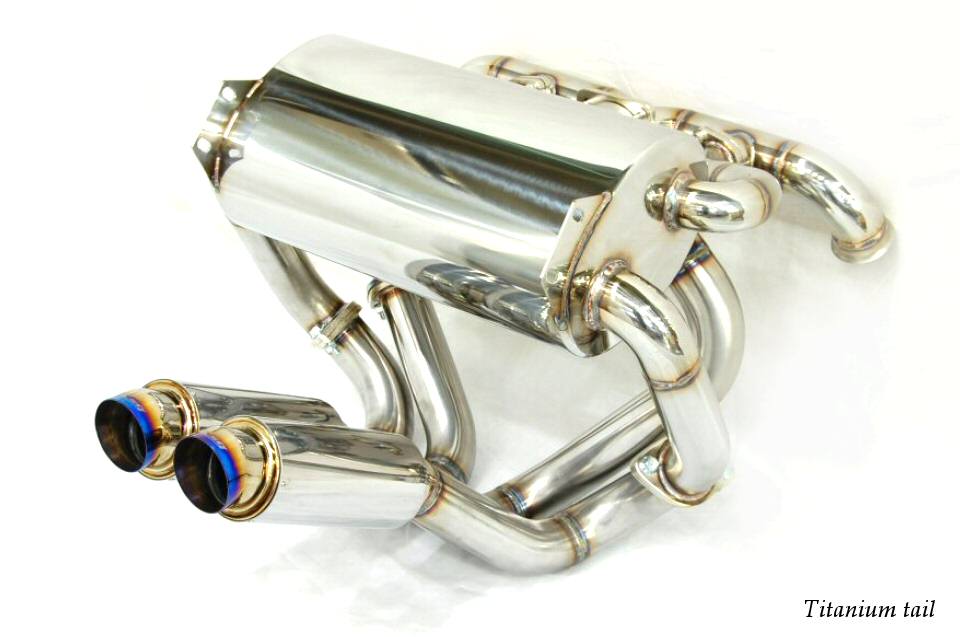 KREISSIEG F1 SOUND VALVETRONIC EXHAUST SYSTEM TITANIUM TAIL SANDBLASTED KSG LOGO MARK FOR LAMBORGHINI MURCIELAGO LAM-01-TITANIUM