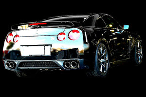 KREISSIEG CAT-BACK F1 SOUND VALVETRONIC EXHAUST SYSTEM STAINLESS STEEL FLOATING CURL TAIL SANDBLASTED KSG LOGO FOR NISSAN R35 GT-R NSGTR-05-STAINLESS