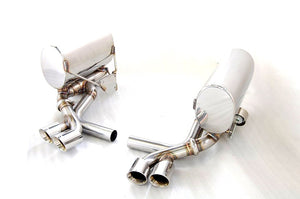 KREISSIEG CAT-BACK F1 SOUND VALVETRONIC EXHAUST SYSTEM TITANIUM FLOATING CURL TAIL SANDBLASTED KSG LOGO MARK FOR PORSCHE 997 CARRERA  P997C-01-TITANIUM