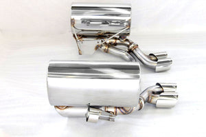 KREISSIEG CAT-BACK F1 SOUND VALVETRONIC EXHAUST SYSTEM STAINLESS STEEL BILLET FLOATING CURL TAIL SANDBLASTED KSG LOGO MARK FOR PORSCHE 997 CARRERA  P997C-01-STAINLESSBILLET