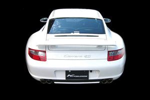 KREISSIEG CAT-BACK F1 SOUND VALVETRONIC EXHAUST SYSTEM STAINLESS STEEL BILLET FLOATING CURL TAIL SANDBLASTED KSG LOGO MARK FOR PORSCHE 997 CARRERA  P997C-01-STAINLESSBILLET